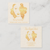 New age Occulte winkel Abstract gezicht Vierkante Visitekaartje (Voorkant / Achterkant)