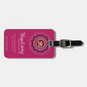 New age Om Yoga Roze Mandala Bagagelabel (Voorkant horizontaal)