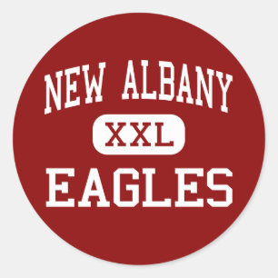 New Albany - Eagles - Hoog - Nieuw Albany Ohio Ronde Sticker