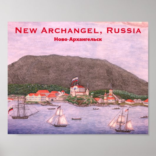 New Archangel, Russisch schilderij (Sitka) Poster (Voorkant)