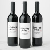 New Baby Announcement Wine Label Wijn Etiket (Flessen)