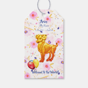 'New Baby' Aries Cadeaulabel