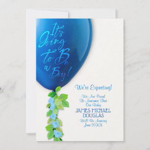 New Baby Boy Announcement Card Aankondiging