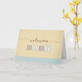 New Baby Boy Gefeliciteerd Kaart (Gele Bloem)