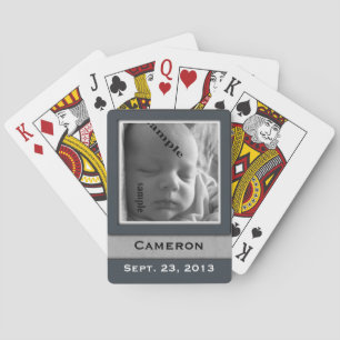 New Baby Boy Keepomwille Birthdate & Photo Speelkaarten