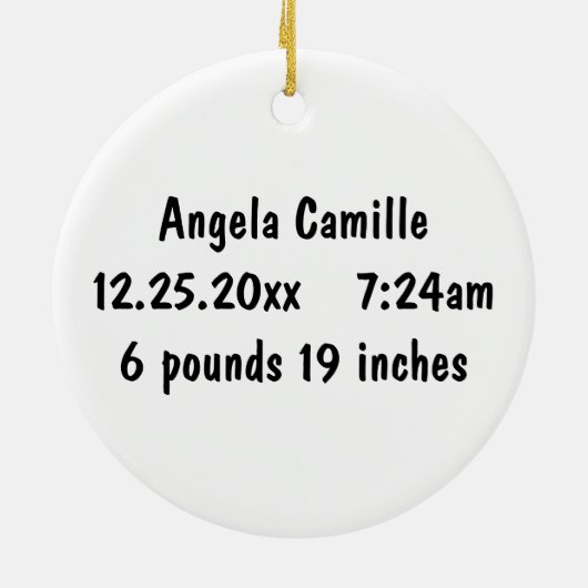 New Baby Keepomwille Ornament (Achterkant)