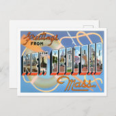 New Bedford, Massachusetts  Big Letters Briefkaart (Voorkant / Achterkant)