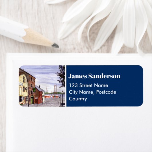 New Bedford Massachusetts New England Painting Etiket (Insitu)