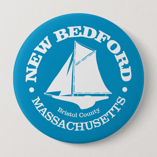 New Bedford (sloep) Ronde Button 4,0 Cm (Voorkant)