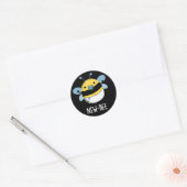 New Bee Funny Insect Bug Dark BG Ronde Sticker (Envelop)