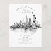 New Beginnings NYC Skyline Verhuisaankondiging Aankondigingskaart (Voorkant)