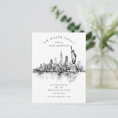 New Beginnings NYC Skyline Verhuisaankondiging Aankondigingskaart (Staand voorkant)