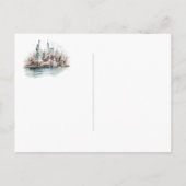 New Beginnings NYC Skyline Verhuisaankondiging Aankondigingskaart (Achterkant)