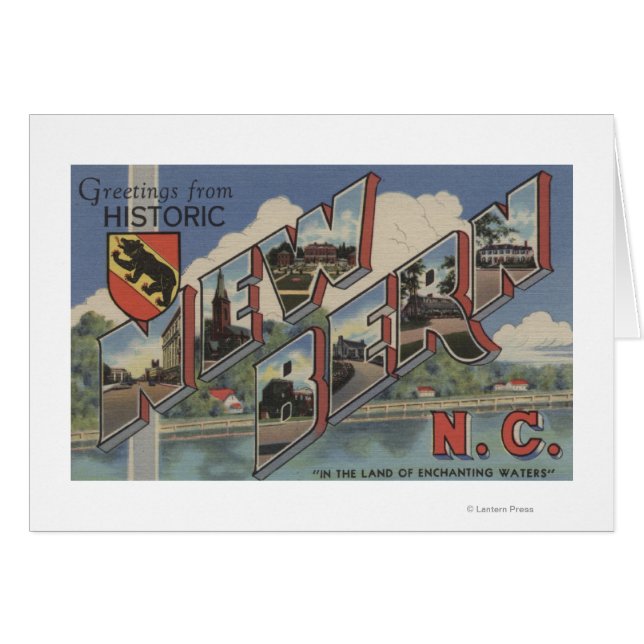 New Bern, North Carolina - Large Letter Scenes (Voorkant Horizontaal)