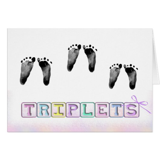 New Birth Triplets Footprint (Voorkant Horizontaal)