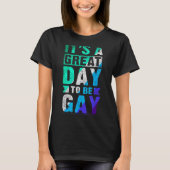New Blue Gay Male Mlm Pride Flag T-shirt (Voorkant)