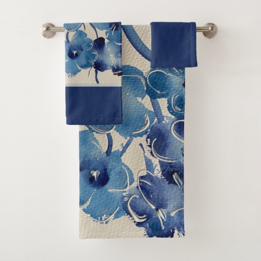 New Blue Poppies Serviette Set (En situation)