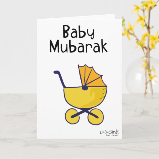 New Born - Yellow Cradle Kaart (Gele Bloem)