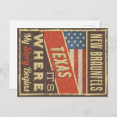 New Braunfels Texas Briefkaart (Voorkant / Achterkant)