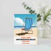 New Brighton Beach Merseyside Briefkaart (Staand voorkant)