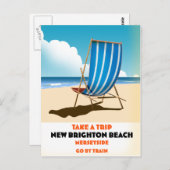 New Brighton Beach Merseyside Briefkaart (Voorkant / Achterkant)