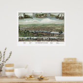 New Brighton, PA Panoramic Map - 1883 Poster (Keuken)