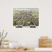 New Britain, CT Panoramic Map - 1875 Poster (Keuken)