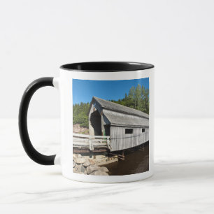 New Brunswick, Canada. Ierse rivier bedekt Mok
