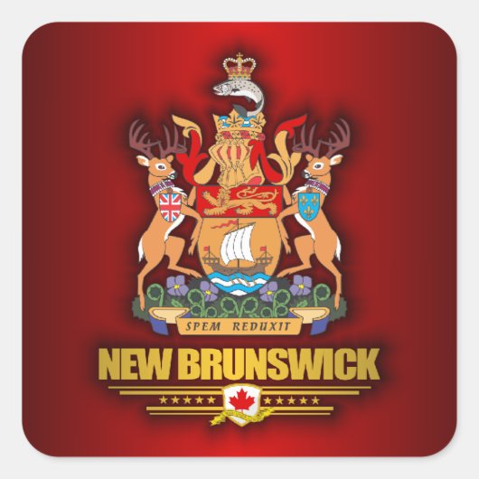 New Brunswick COA Vierkante Sticker (Voorkant)