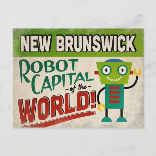 New Brunswick New Jersey Robot - Funny Briefkaart (Voorkant)