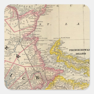 New Brunswick Nova Scotia Vierkante Sticker