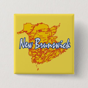 New Brunswick Vierkante Button 5,1 Cm