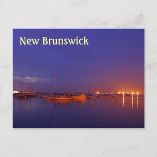 New Brunswick zeilboten in marina bij het schemerg Briefkaart