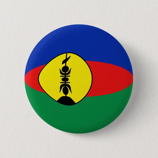 New Caledonia Fisheye Flag Button (Voorkant)