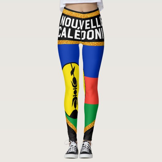 New Caledonia Flag Leggings (Voorkant)
