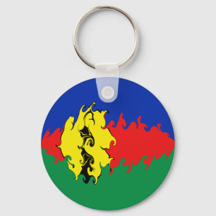 New Caledonia Gnarly Flag Sleutelhanger