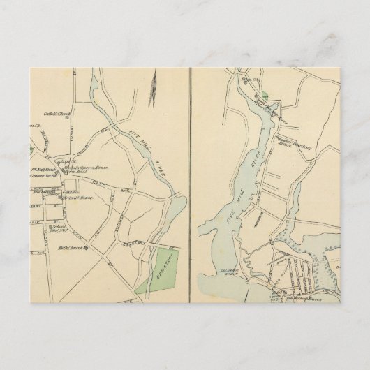 New Canaan, Rowayton Briefkaart (Voorkant)