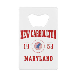 New Carrollton Maryland College University Style Kredietkaart Flessenopener