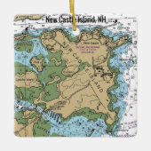 New Castle Island NH Chart Keramisch Ornament (Voorkant)