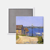 New Castle, New Hampshire, 1909 schilderij Magneet (Voorkant / Achterkant)