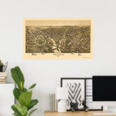New Castle, PA Panoramic Map - 1896 Poster (Thuiskantoor)