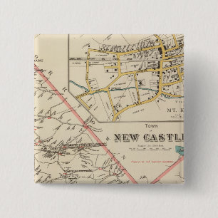 New Castle Vierkante Button 5,1 Cm