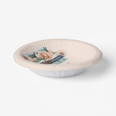 New Chapter Begins Book Stack Floral  Papieren Kommen (Gebogen)