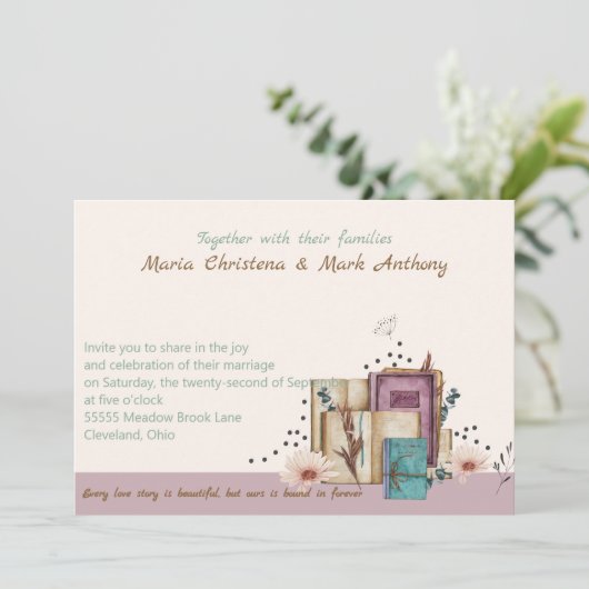 New Chapter Begins Wedding Invitation (Debout devant)