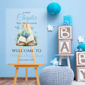 New Chapter Blue Brunch Book Baby Shower Welcome