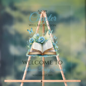 New Chapter Blue Brunch Book Baby Shower Welcome Acryl Bord (Neutraal)