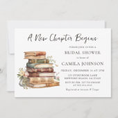 New Chapter Book Lover Bridal Shower Invitation (Devant)