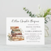 New Chapter Book Lover Bridal Shower Invitation (Debout devant)