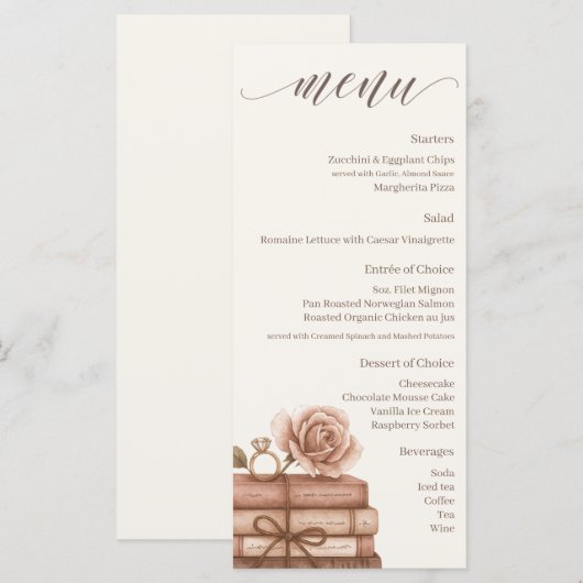 New Chapter Bridal Shower Menu (Devant / Derrière)