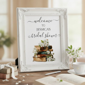 New Chapter Bridal Shower Welcome Sign Poster